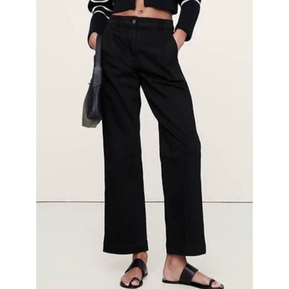 Banana Republic The Weekender Straight Leg Pant Black 10 713476